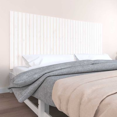 vidaXL Nástenné čelo postele biele 204x3x90 cm masívna borovica