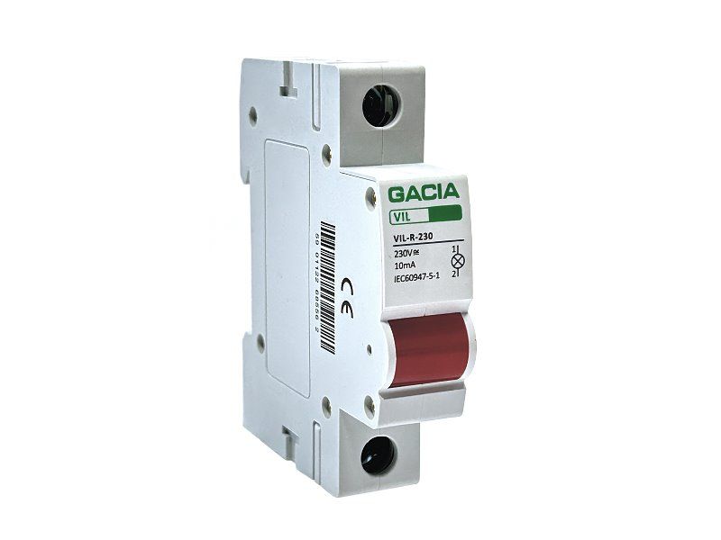 Kontrolní indikátor GACIA VIL-R-230 červený / jednomodulový