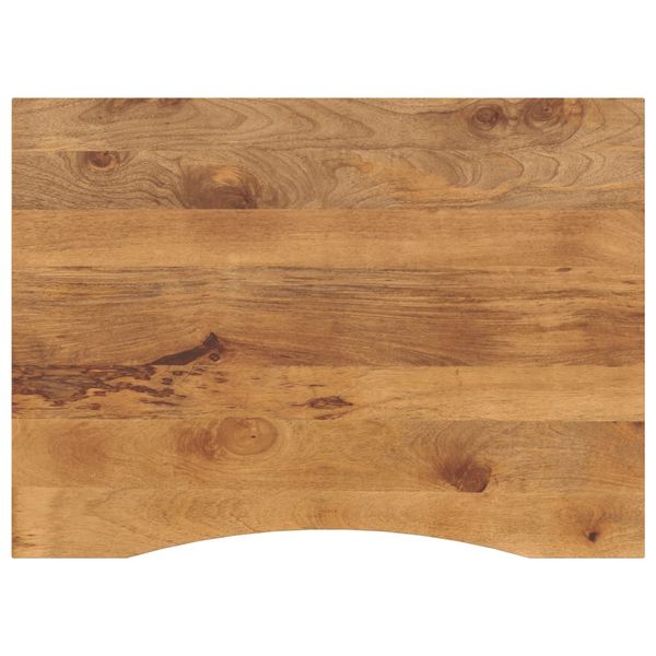 vidaXL Stolová doska so zakrivením 110x80x2,5 cm surový mangový masív