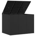 vidaXL Záhradný box na vankúše z polyratanu 145x100x103 cm čierny