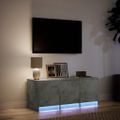 vidaXL TV stolík s LED betónovosivý 97x34x40 cm kompozitné drevo