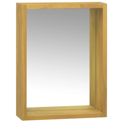 vidaXL Zrkadlová skrinka 30x10x40 cm masívne tíkové drevo