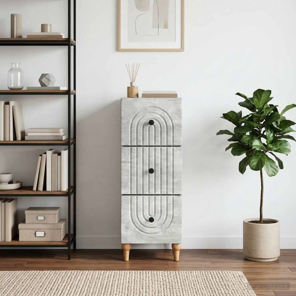 vidaXL Zásuvkový kabinet 33 x 34,5 x 90 cm Kompozitné drevo