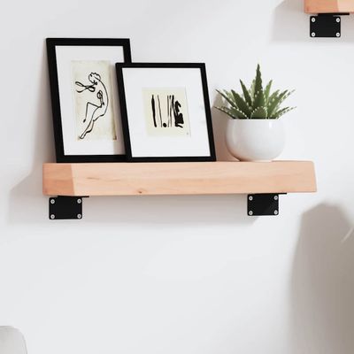 vidaXL Nástenná polica 40x10x6 cm neošetrený dubový masív