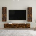 vidaXL Nástenná TV skrinka dymový dub 30,5x30x110 cm