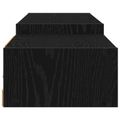 vidaXL Nástenný TV kabinet Nástenná montáž Čierny dub 220 x 28 x 21 cm