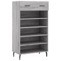 vidaXL Botník sivý dub sonoma 60x35x105 cm kompozitné drevo