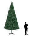 vidaXL Osvetlený umelý vianočný stromček 500 cm, zelený