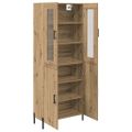 vidaXL Highboard Remeselný dub 69,5 x 34 x 180 cm Kompozitné drevo