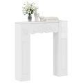 vidaXL Rám krbu Biela s vysokým leskom 102 x 20 x 102 cm