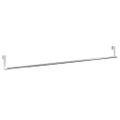 vidaXL Záclonové koľajnice 2 ks biele a strieborné 60-105 cm hliník