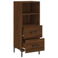 vidaXL Komoda hnedý dub 34,5x34x90 cm spracované drevo