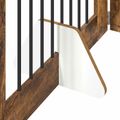 vidaXL Skladacia psia brána so stojanmi 6 ks Dymový dub 482 cm