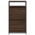vidaXL Botník hnedý dub 60x34x112 cm kompozitné drevo