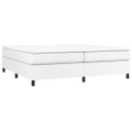 vidaXL Posteľný rám s boxspringom biely 200x200 cm umelá koža