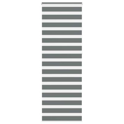 vidaXL Zebra roleta tmavošedá 75x230 cm šírka látky 70,9 cm polyester