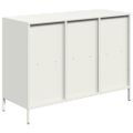 vidaXL Komoda biela 101,5x39x73,5 cm oceľ valcovaná za studena