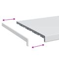 vidaXL Parapetné dosky Biela 80 x 45 x 4,5 cm PVC