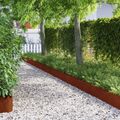 vidaXL Obrubníky trávnika 20 ks 103 x 0,05 x 22 cm Hrdzavý