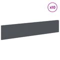 vidaXL Obrubník trávnika 10 ks 100 x 22 cm Oceľ Antracitová