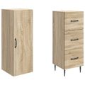 vidaXL Sada skríň 2 ks 33 x 34,5 x 90 cm Kompozitné drevo Dub sonoma