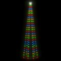 vidaXL Vianočný stromček, kužeľ, 136 LED, farebné svetlo 70x240 cm