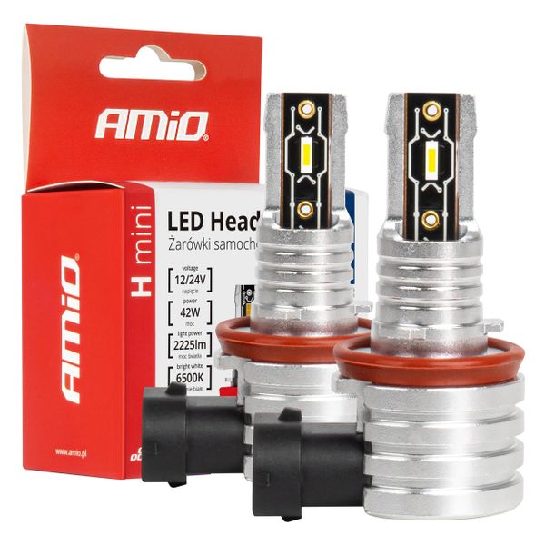 LED žiarovky hlavného svietenia H8/H9/H11/H16 H-mini Series AMiO-03333