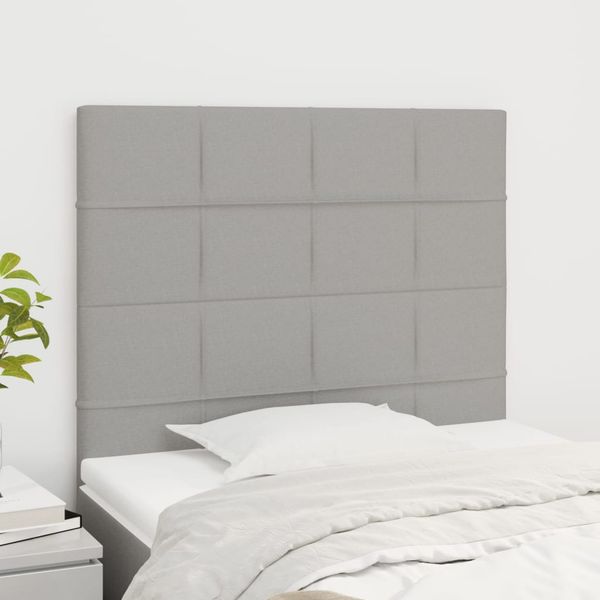 vidaXL Čelo postele svetlosivé 100x5x118/128 cm látkové