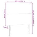 vidaXL Čelo postele s LED ružové 100x5x118/128 cm zamat