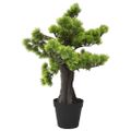 vidaXL Umelý bonsaj, borovica s kvetináčom 60 cm, zelený