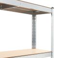 vidaXL Skladovací regál, strieborný 100x60x180 cm, oceľ a MDF