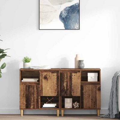 vidaXL Komody 2 pcs Staré drevo 60 x 35 x 70 cm Kompozitné drevo