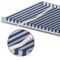 vidaXL Ručne zaťahovacia markíza s LED 6x3 m modro-biela