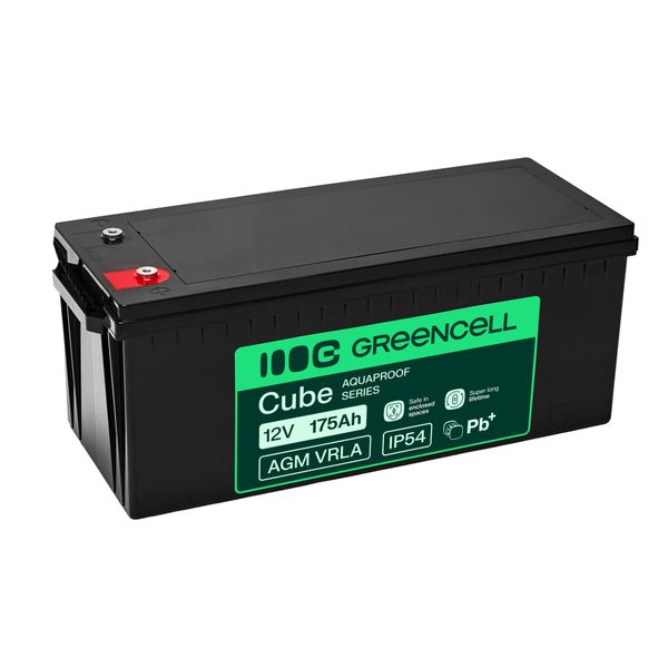 AGM12V175AH-H Green Cell AGM VRLA 12V 175Ah bezúdržbová batéria pre lode, fotovoltaiku a solárne pan
