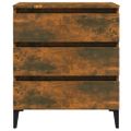 vidaXL Komoda dymový dub 60x35x69 cm spracované drevo