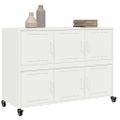 vidaXL Komoda biela 100,5x39x72 cm oceľ