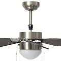 vidaXL Stropný ventilátor s osvetlením 76 cm tmavohnedý