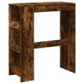vidaXL Barový stôl s policami dymový dub 90x40x103,5 cm kompoz. drevo