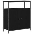 vidaXL Servírovacia skriňa Čierny dub 70 x 30 x 80 cm Kompozitné drevo