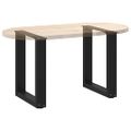 vidaXL Nohy konferenčného stolíka v tvare U, 2 ks, čierne, 38 x (42-43) cm, oceľové