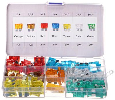 Sada nožových automobilových pojistiek MECHANIC FUSE SET 1, 5-30A, 120ks SIXTOL