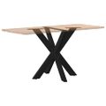 vidaXL Noha jedálenského stola v tvare pavúka, čierna 85x85x(72-73) cm, oceľ