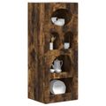 vidaXL Servírovacia skriňa ELST Dymová dub 40 x 35 x 100,5 cm