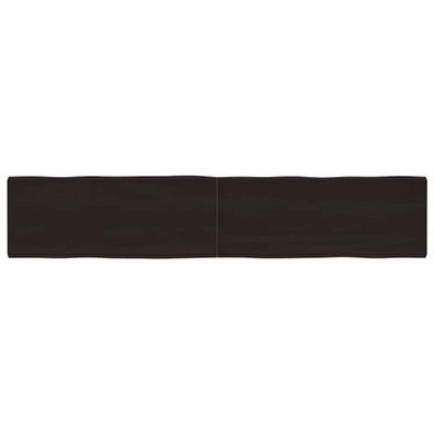 vidaXL Stolová doska tmavohnedá 200x40x(2-6)cm ošetrený masív hrany