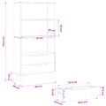 vidaXL Knižnica MOLDE 85 x 35 x 170,5 cm Borovicový masív Karamele