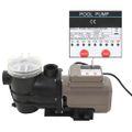 vidaXL Bazénové čerpadlo s časovačom čierne 0,25 hp 8000 l/hod
