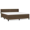 vidaXL Boxspring posteľ s matracom tmavohnedá 160x200 cm látka