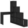 vidaXL Rohový stôl s poličkou Čierny dub 101,5 x 149,5 x 149,5 cm