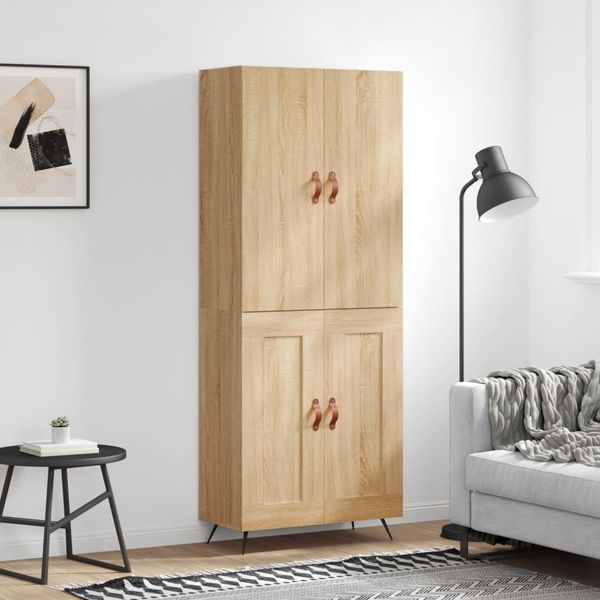 vidaXL Vysoká skrinka dub sonoma 69,5x34x180 cm spracované drevo