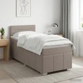 vidaXL Posteľ boxspring s matracom Sivohnedá 90 x 200 cm Látka